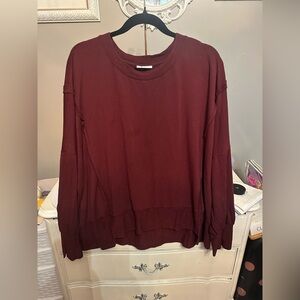 Oddi Los Angeles | Women's Oversized Burgundy Top | Large